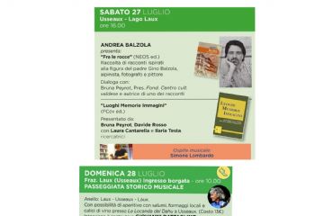 Programma sabato 27 e domenica 28 luglio - Usseaux lago del Laux